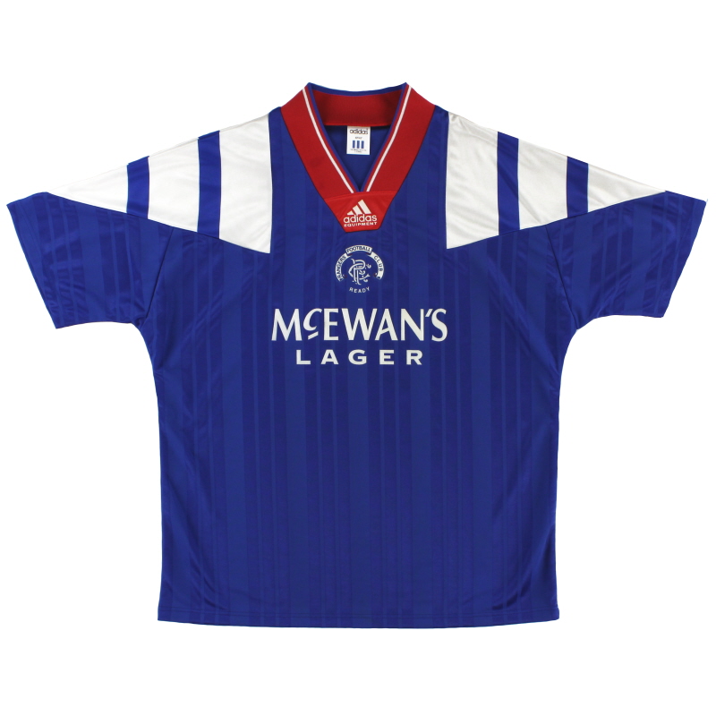 1992-94 Rangers adidas Home Shirt L