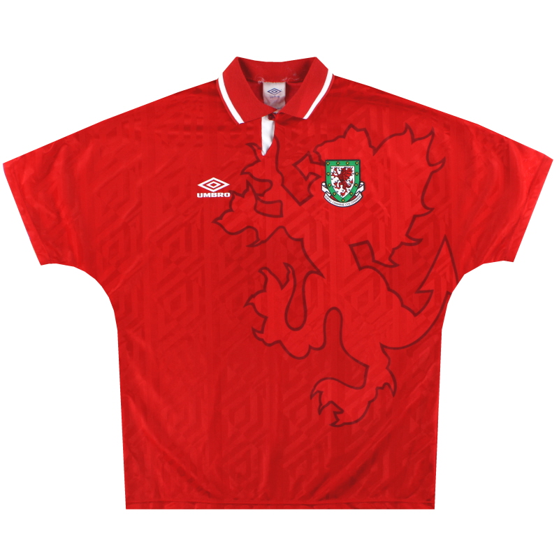 1992-94 Wales Umbro Home Shirt L
