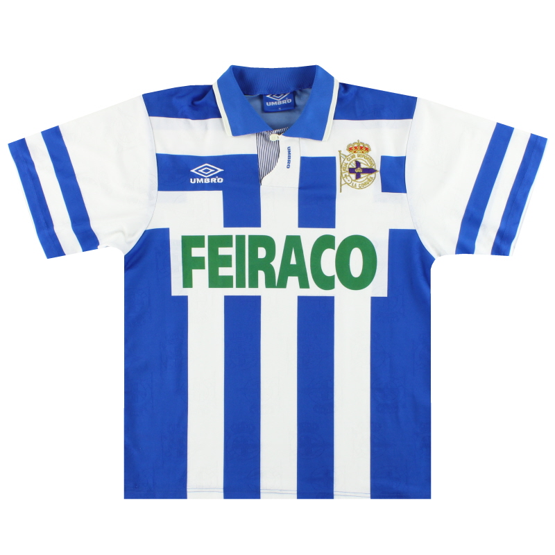 1993-94 Deportivo Umbro Home Shirt XL