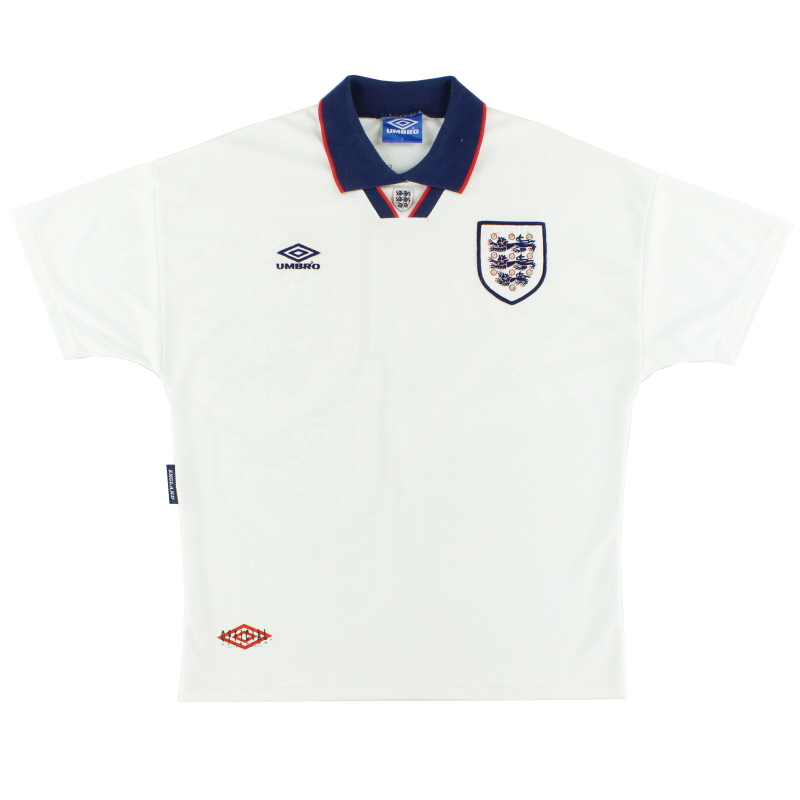 Camiseta local Umbro de Inglaterra 1993-95 n.º 10 M