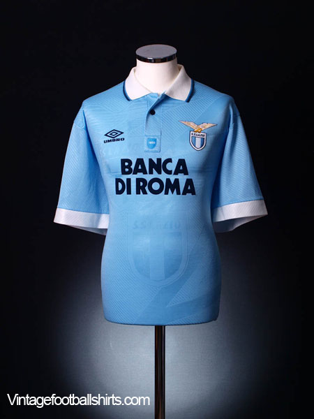 1993-95 Lazio ROM Shorts Home Kit M/L/XL Neu Trikot Maillot Trikot 