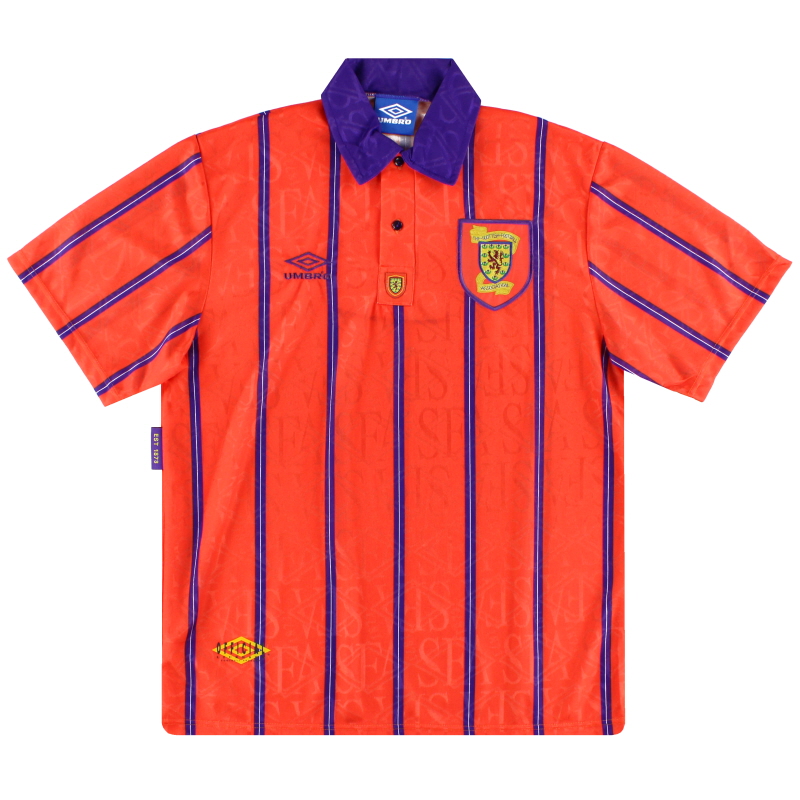 1993-95 Schottland Umbro Auswärtstrikot L.