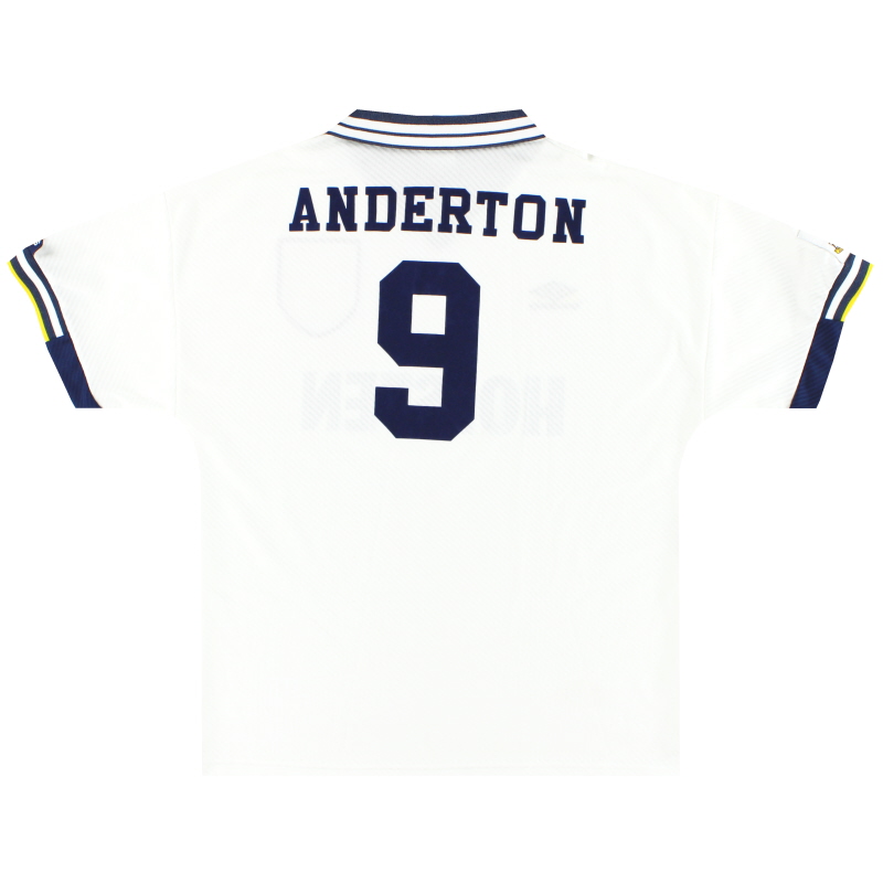 1993-95 Camiseta local del Tottenham Umbro Anderton # 9 L