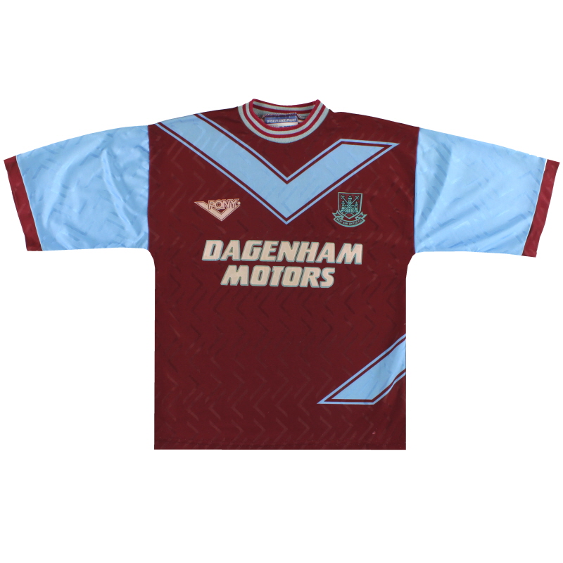 1993-95 West Ham Pony Home Shirt S