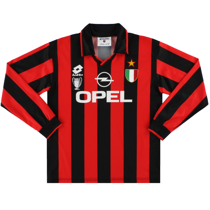 1994-95 AC Milan Lotto Home Shirt L/S Y