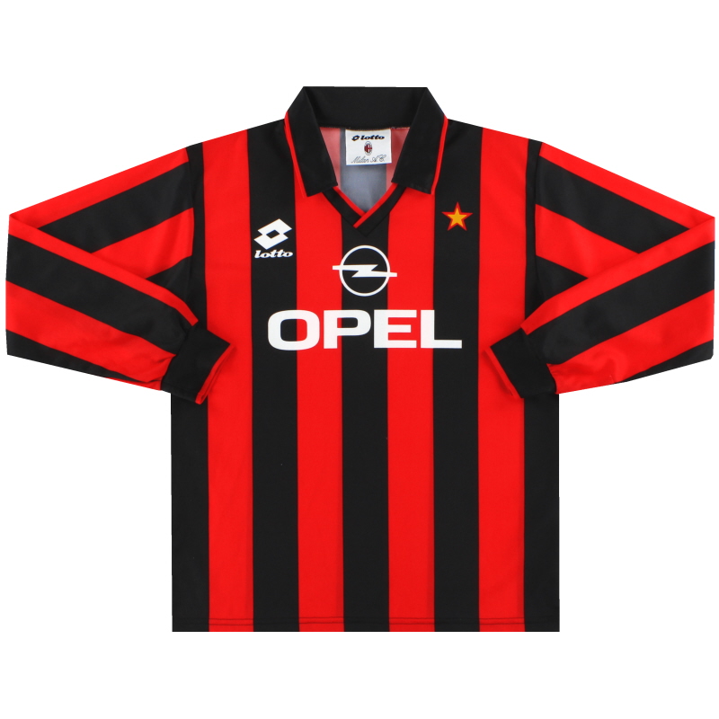 1994-95 AC Milan Lotto Home Shirt L/S Y