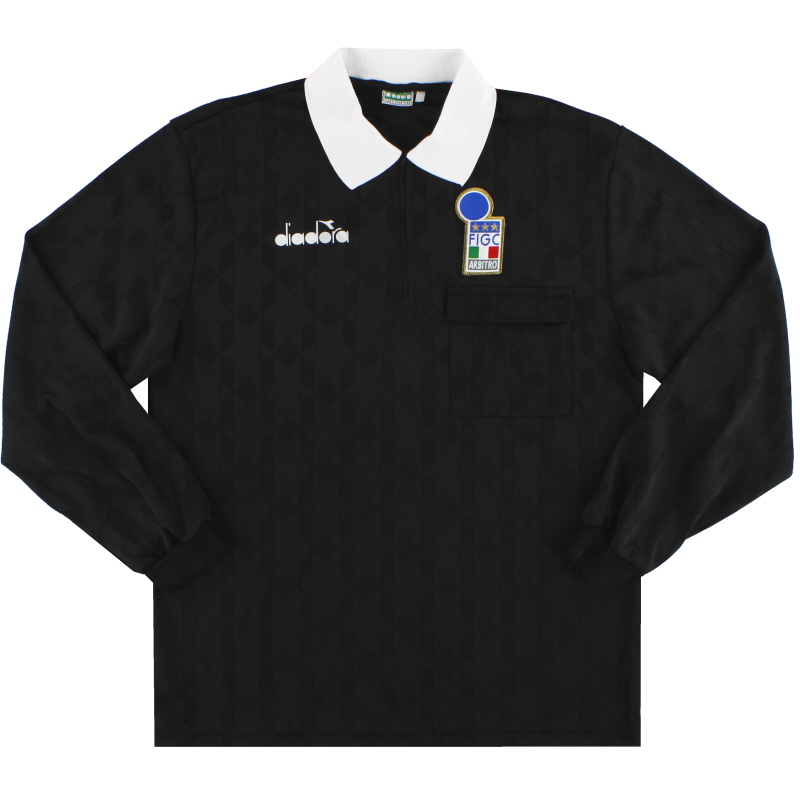 1994-95 Italy FIGC Diadora Referee Shirt L/S *Mint* L