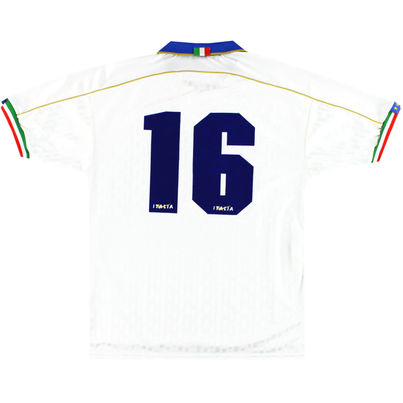 1994-95 Pemain Nike Italia Mengeluarkan Seragam Tandang #16 (Donadoni) L