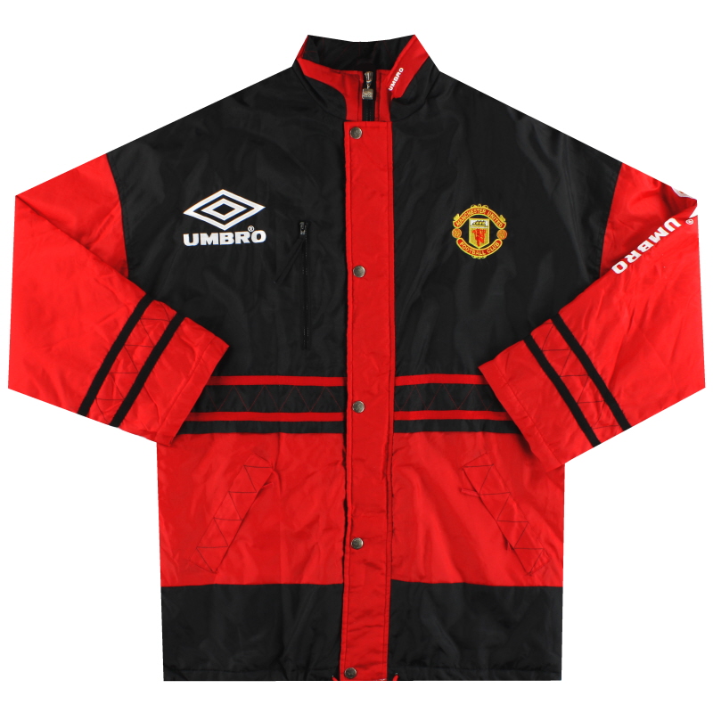 slijm Beide doden 1994-95 Manchester United Umbro Bench Coat *As New* L