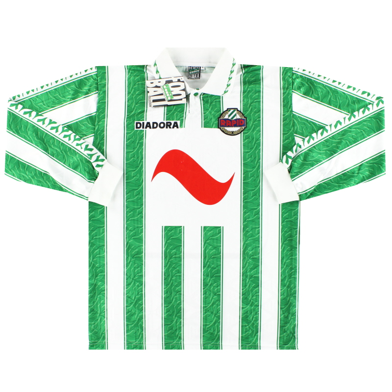1994-95 Rapid Vienna Diadora Home Shirt L/S *w/tags* XL