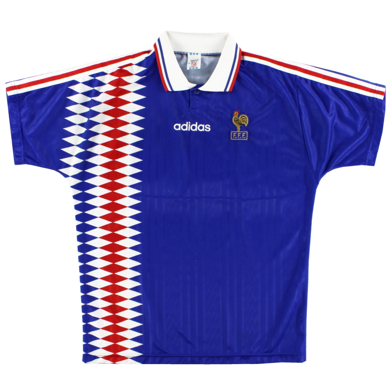 1994-96 France adidas Home Shirt M