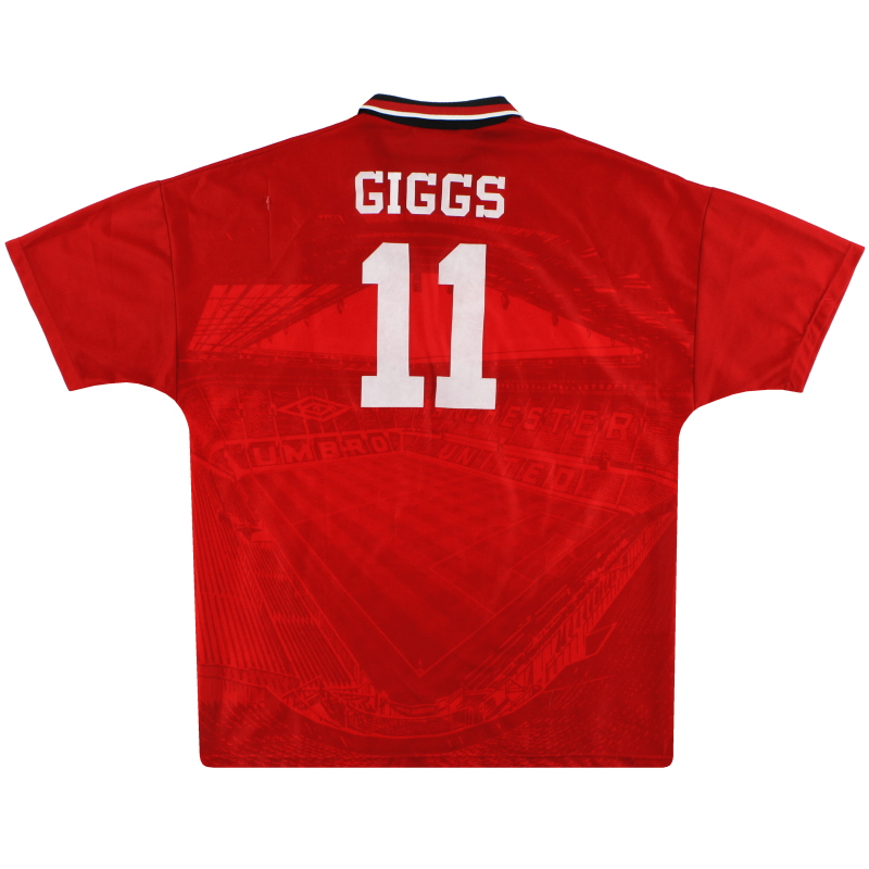 1994-96 Manchester United Umbro Home Shirt Giggs #11 XL