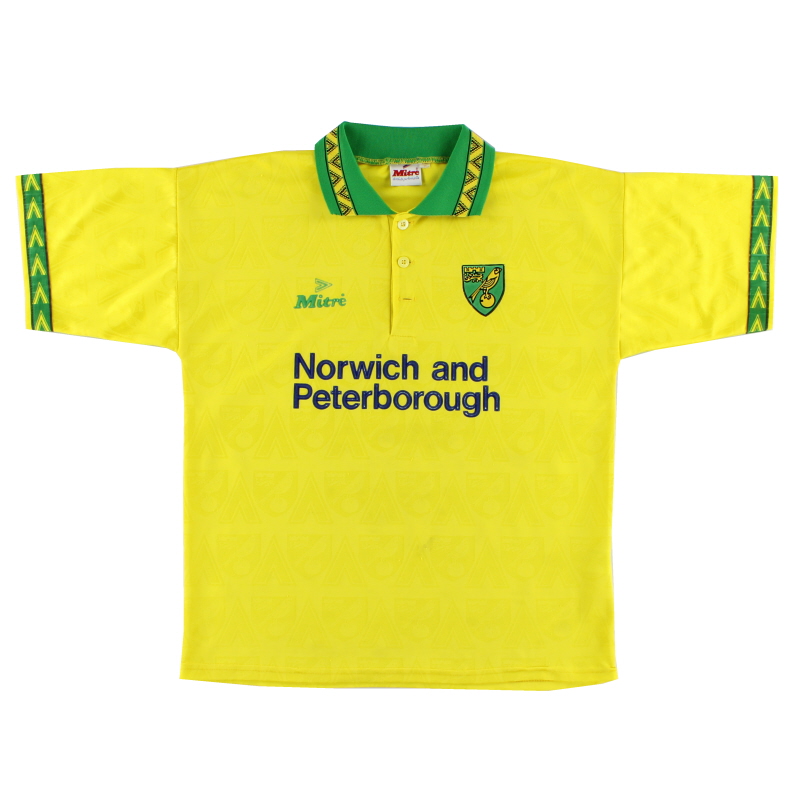 1994-96 Kemeja Kandang Norwich City Mitre M
