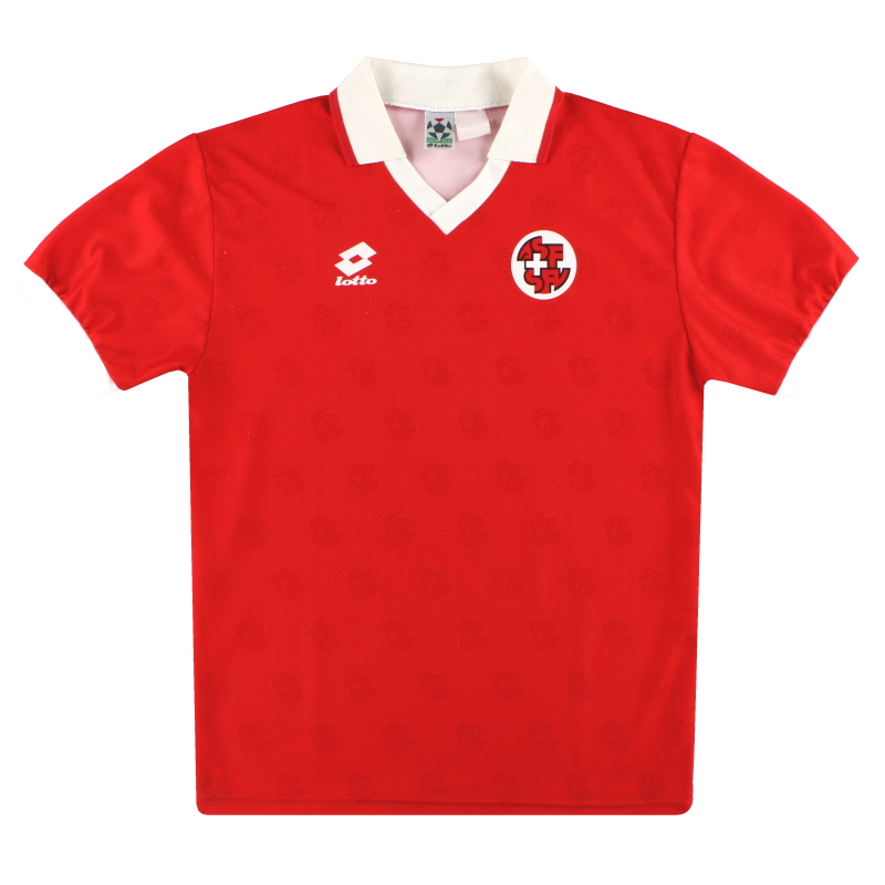 1994-96 Switzerland Lotto ’Signed’ Home Shirt XS