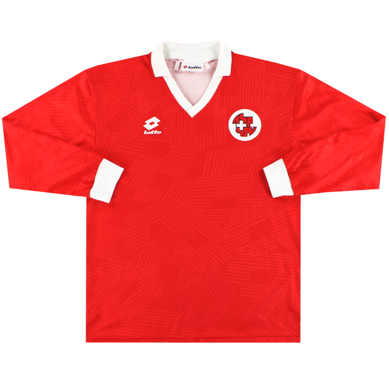 1994-96 Switzerland Lotto Home Shirt L/S L