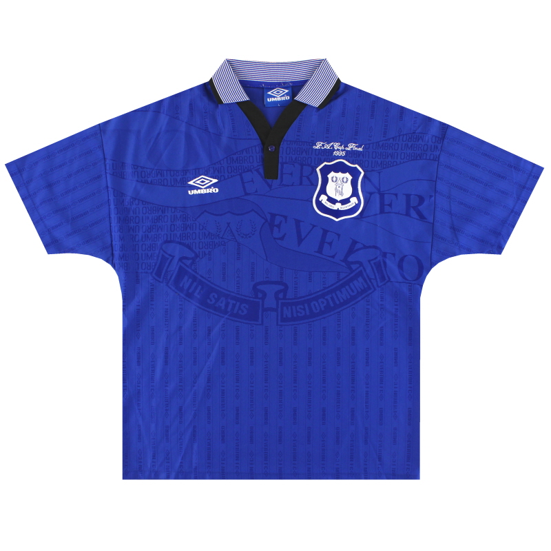 1995-96 Everton Umbro ’FA Cup Final’ Home Shirt *Mint* L
