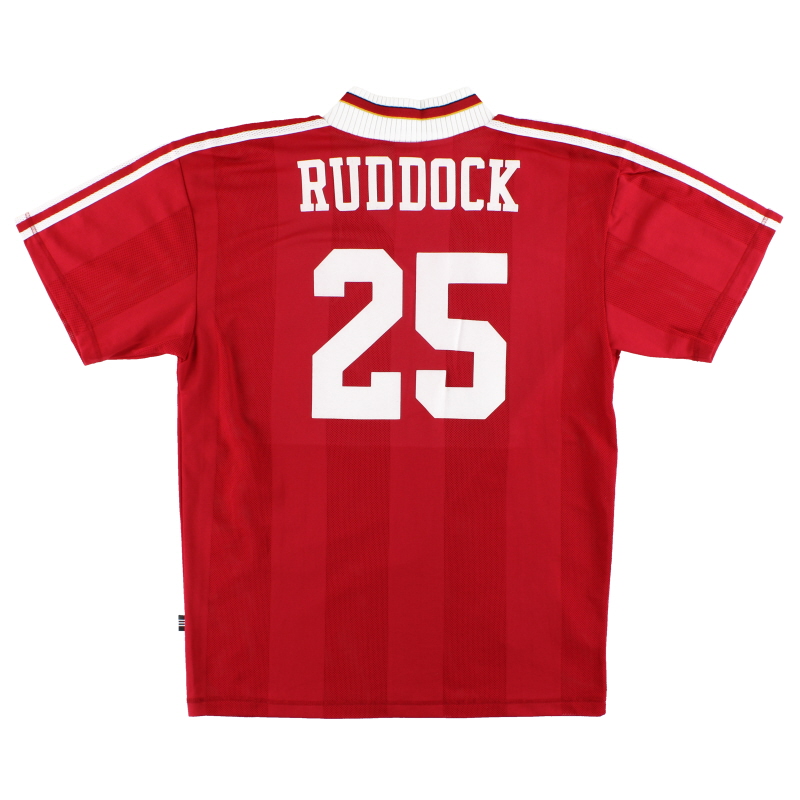 1995-96 Liverpool adidas Home Shirt Ruddock #25 *Mint* L