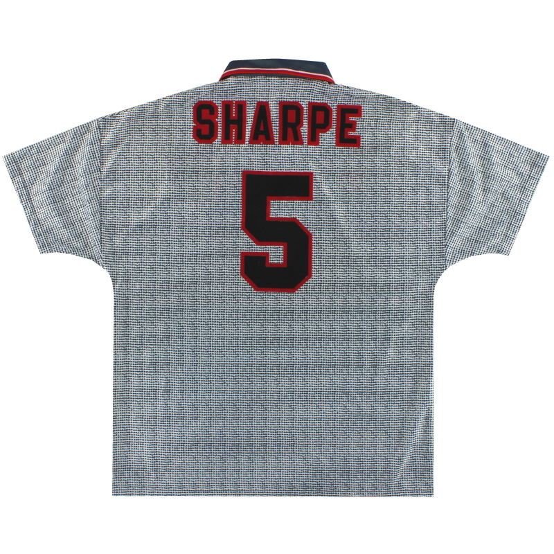 1995-96 Manchester United Umbro Away Shirt Sharpe #5 L - K3897
