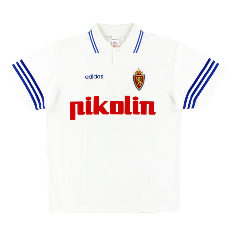 1995-96 Real Zaragoza adidas Home Shirt S
