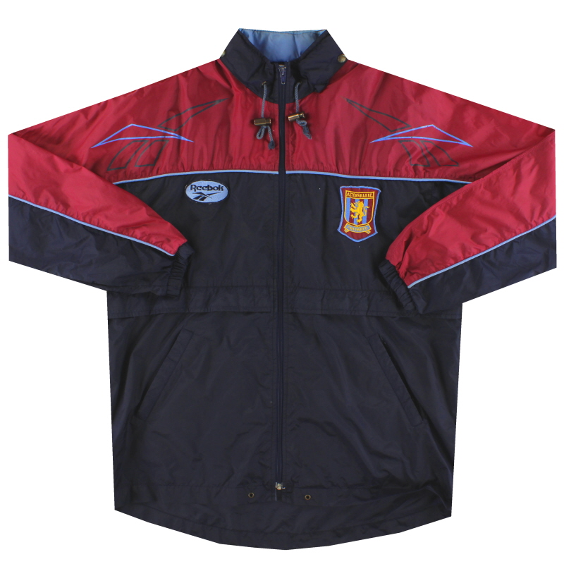 1995-97 Aston Villa Reebok Giacca antipioggia con cappuccio L