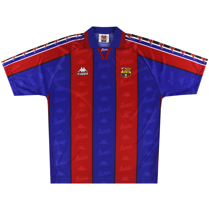 1995-97 Barcelona Kappa Basic Home Shirt *Mint* XL