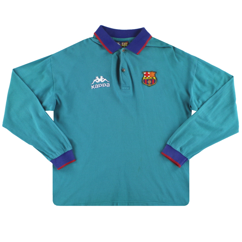 1995-97 Barcelona Kappa Polo Shirt L/S XL