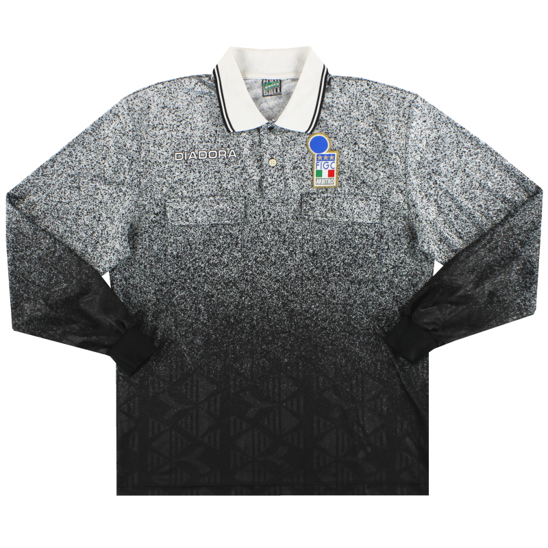 1995-97 Italy Diadora FIGC Referee Shirt L/S XL