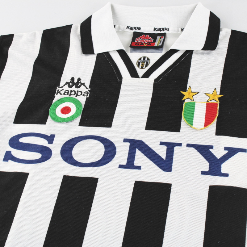 tira Geometría Ritual 1995-97 Juventus Kappa Home Camiseta Zidane #21 *Menta* L