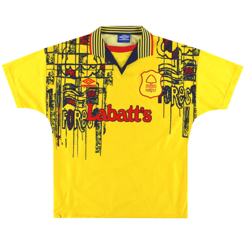 Camiseta de visitante de Nottingham Forest Umbro 1995-97 * Mint * L - 113953