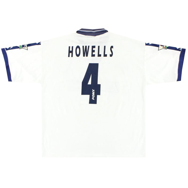 1995-97 Camiseta local del Tottenham Pony Howells # 4 XL