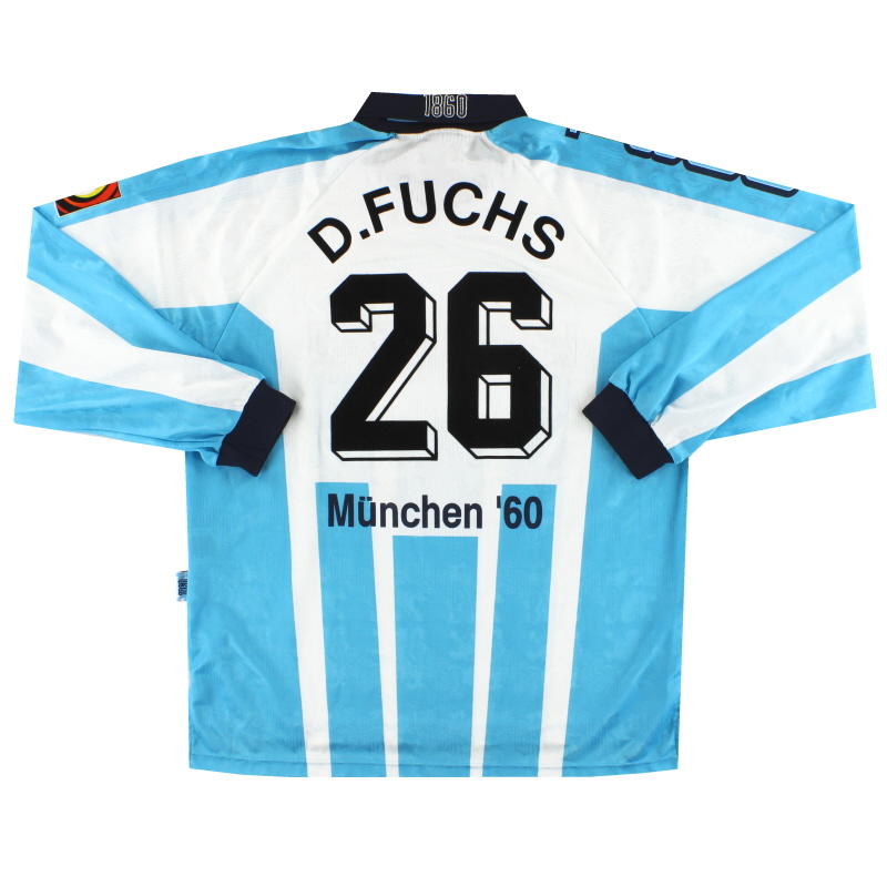 1996-97 1860 Munich Player Issue Home Shirt D.Fuchs #28 L/S XL