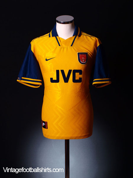 1996-97 Arsenal Away Shirt Wright #8 *Good* Youth - Football Shirt  Collective