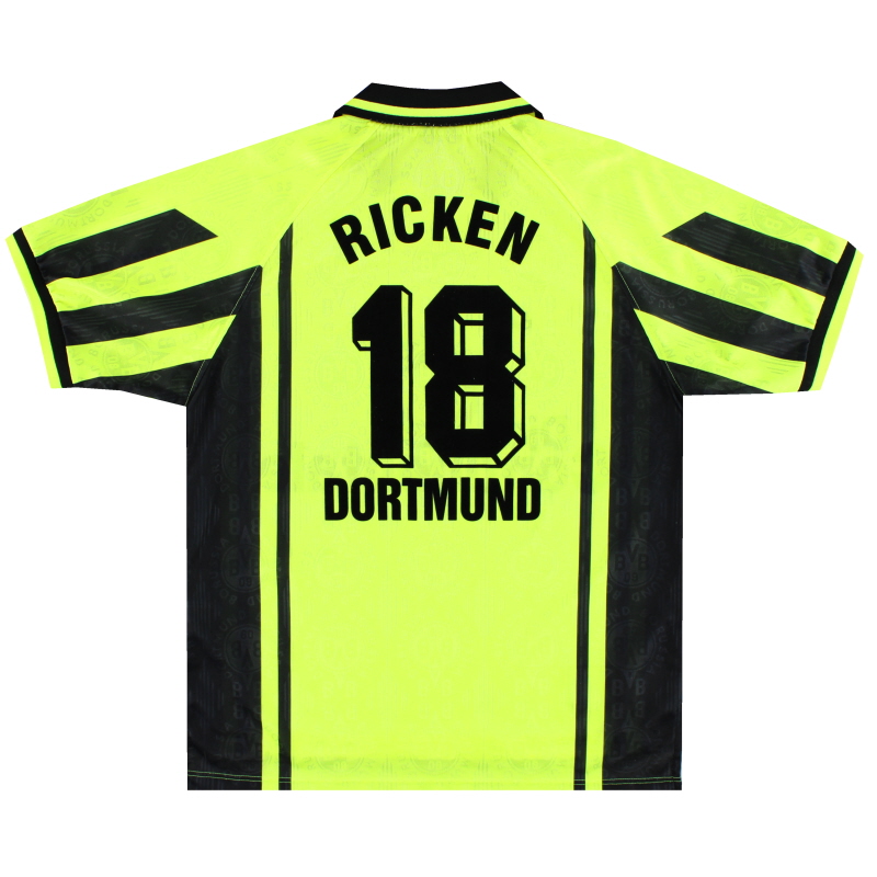 1996-97 Borussia Dortmund Nike Maillot Domicile Ricken #18 L