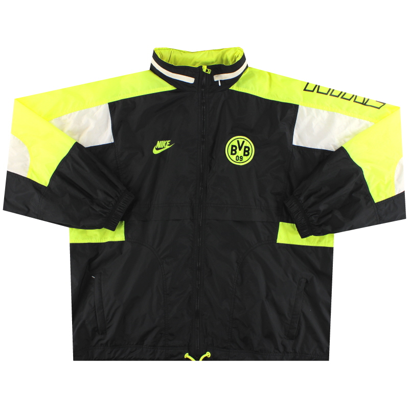 1996-97 Dortmund Nike Hooded Rain Jacket XXL