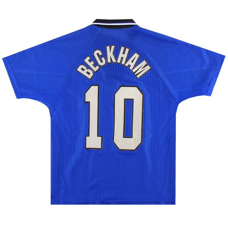 1996-97 Manchester United Umbro Kaos Ketiga Beckham #10 L.Boys