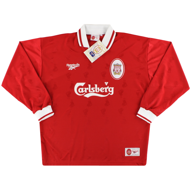1996-98 Liverpool Reebok Home Shirt L/S *w/tags* XL