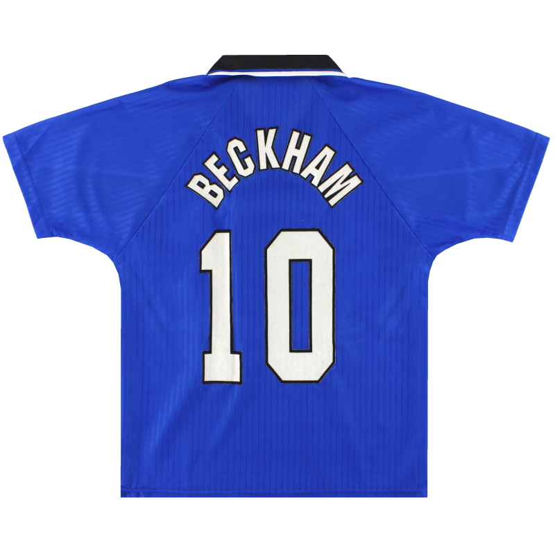 1996-98 Manchester United Umbro Third Shirt Beckham #10 L.Boys