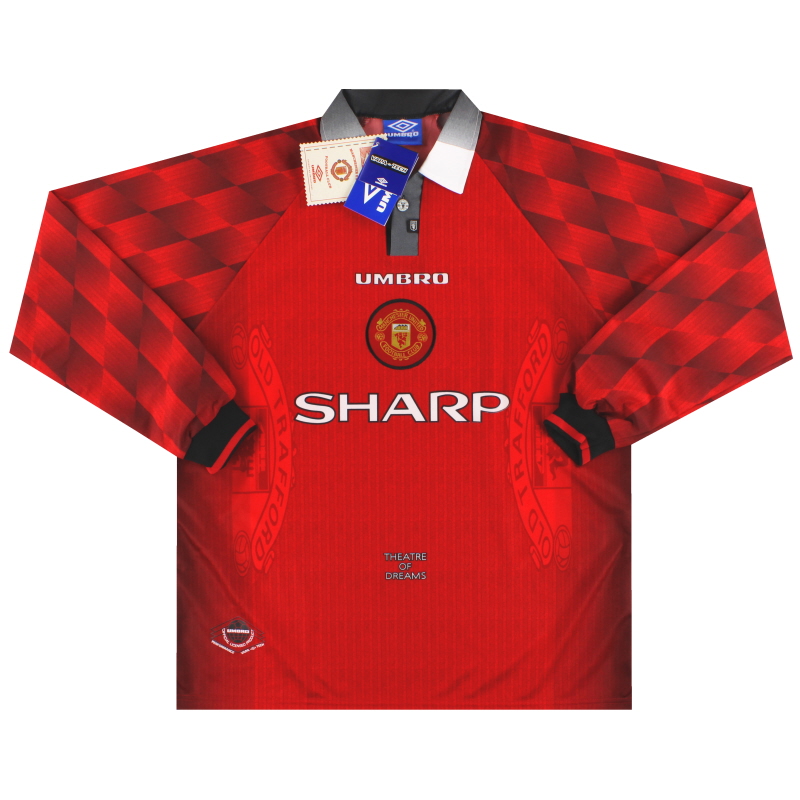 1996-98 Manchester United Umbro Home Shirt L/S *BNIB* XL - 734722