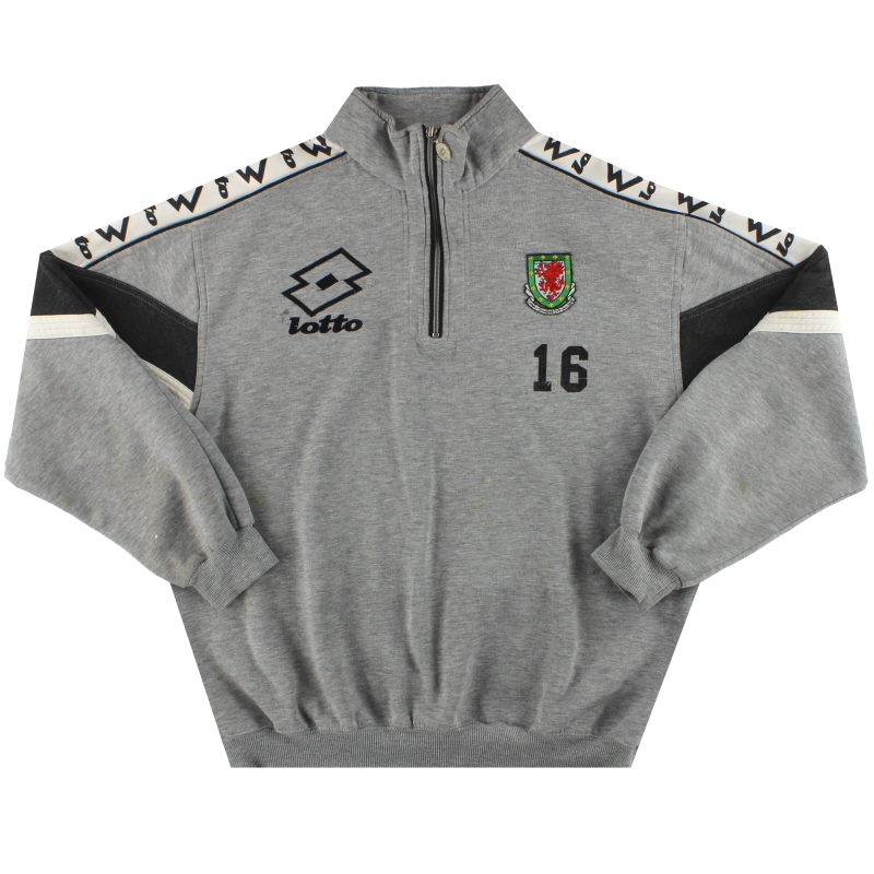 1996-98 Wales Lotto Player Issue 1/4 Zip Top #16 L