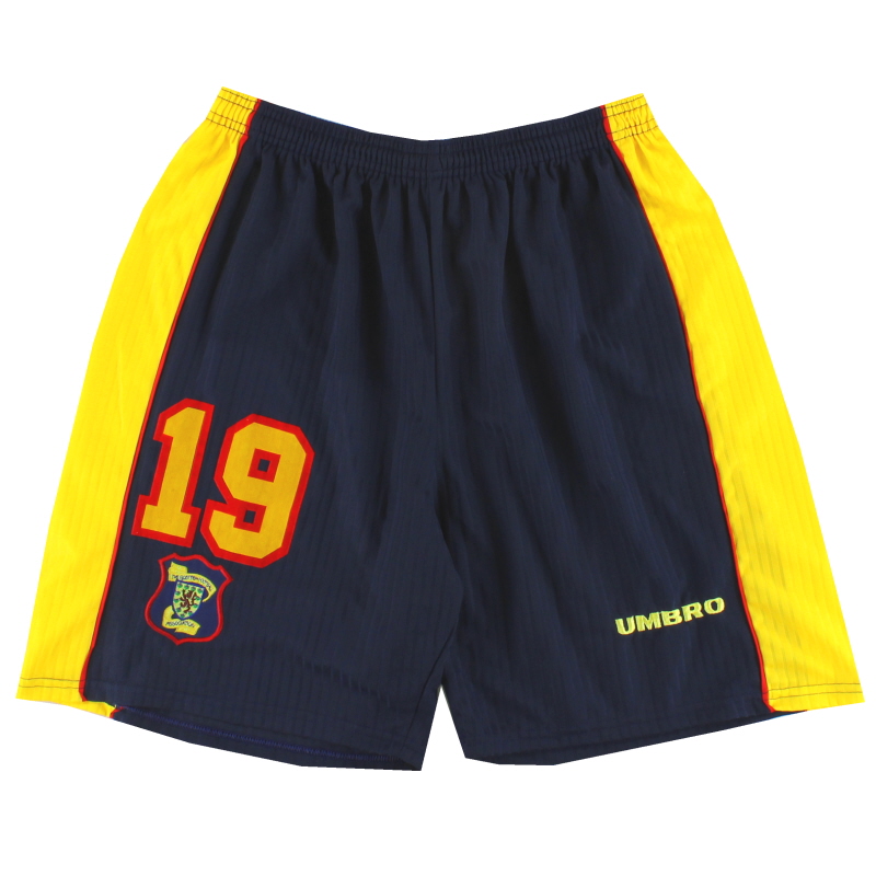 1996-99 Scotland Umbro Player Issue Away Shorts #19 L