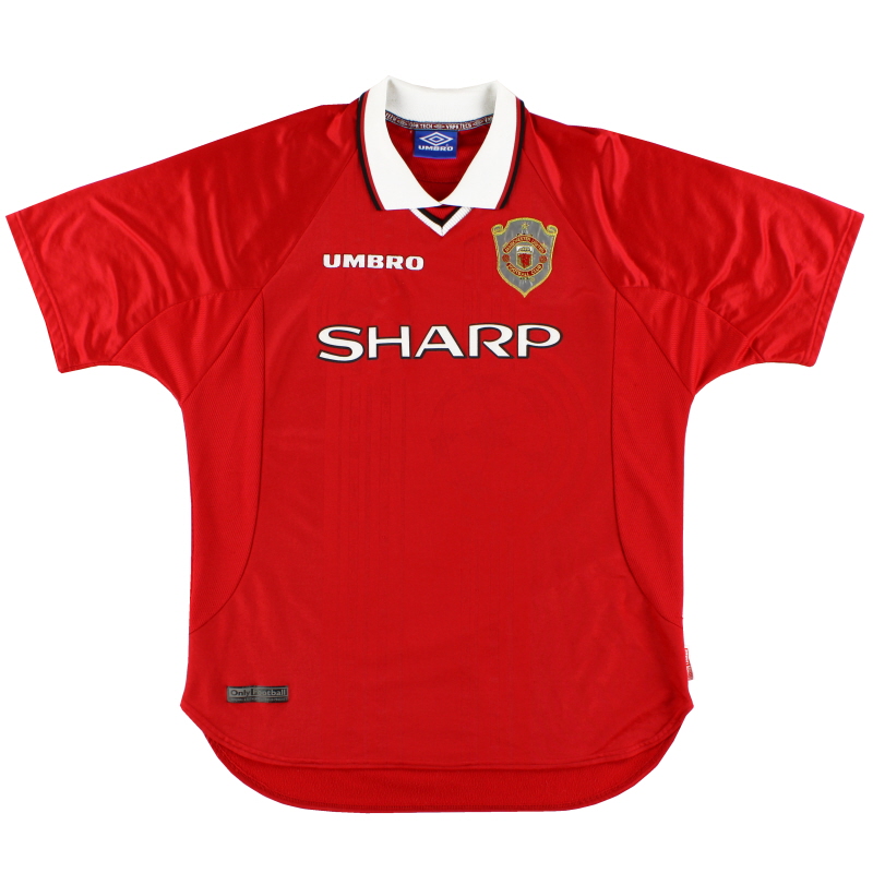 1997-00 Manchester United Umbro Champions League Home Shirt XL