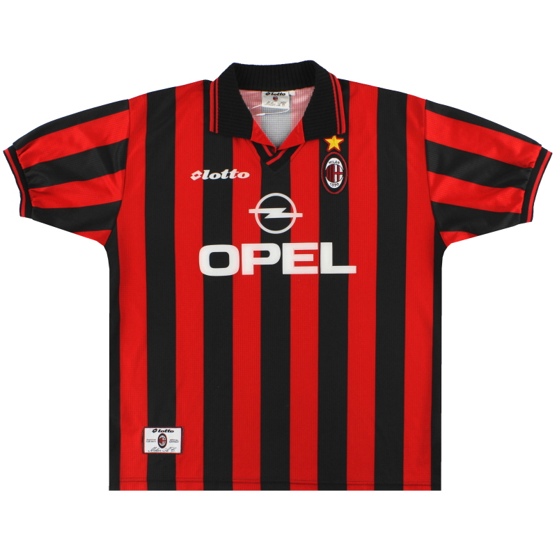 1997-98 AC Milan Lotto Home Shirt M