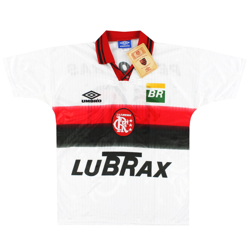 1997-98 Camiseta visitante Flamengo Umbro n.° 10 *con etiquetas* M