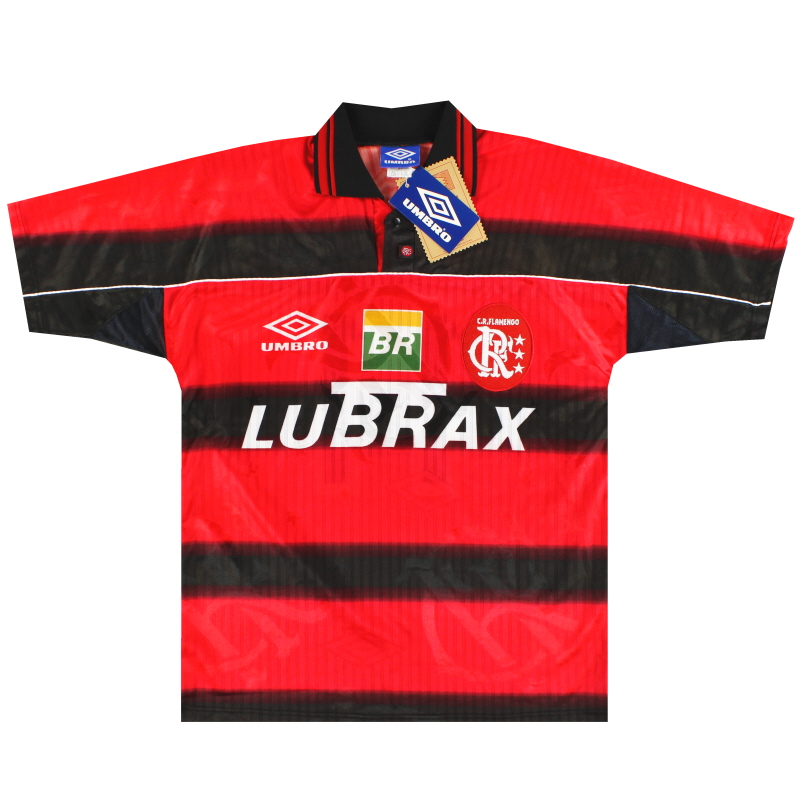 1997-98 Camiseta local de Flamengo Umbro n.° 11 *con etiquetas* L
