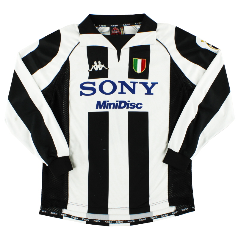 caminar Senador la licenciatura 1997-98 Camiseta Juventus Kappa Centenary Local Zidane # 21 L / S XL