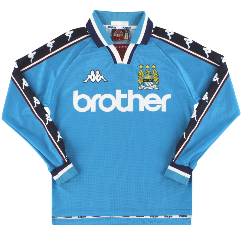 1997-99 Manchester City Kappa Home Shirt L/S Y