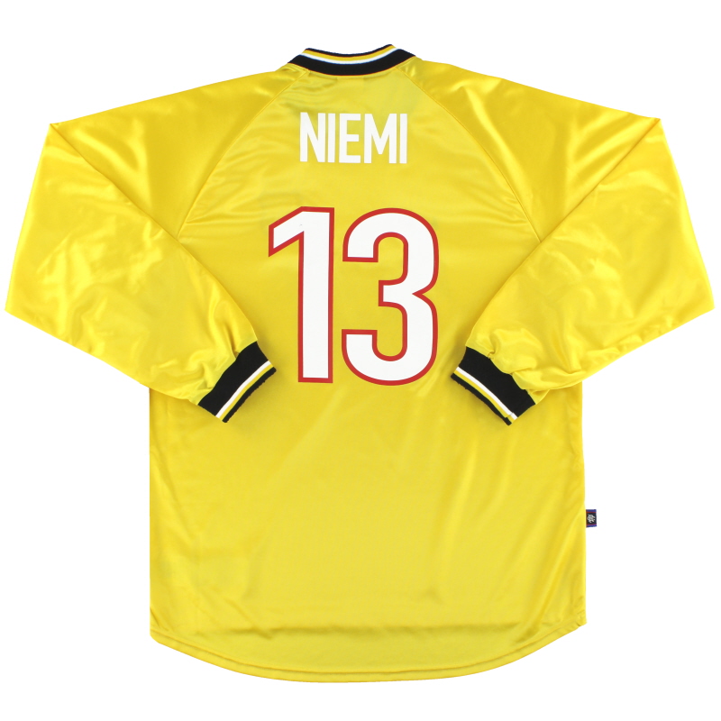 1997-99 Rangers Nike Goalkeeper Shirt Niemi #13 L