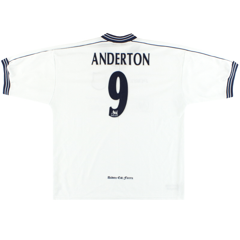 1997-99 Tottenham Pony Home Shirt Anderton #9 XL