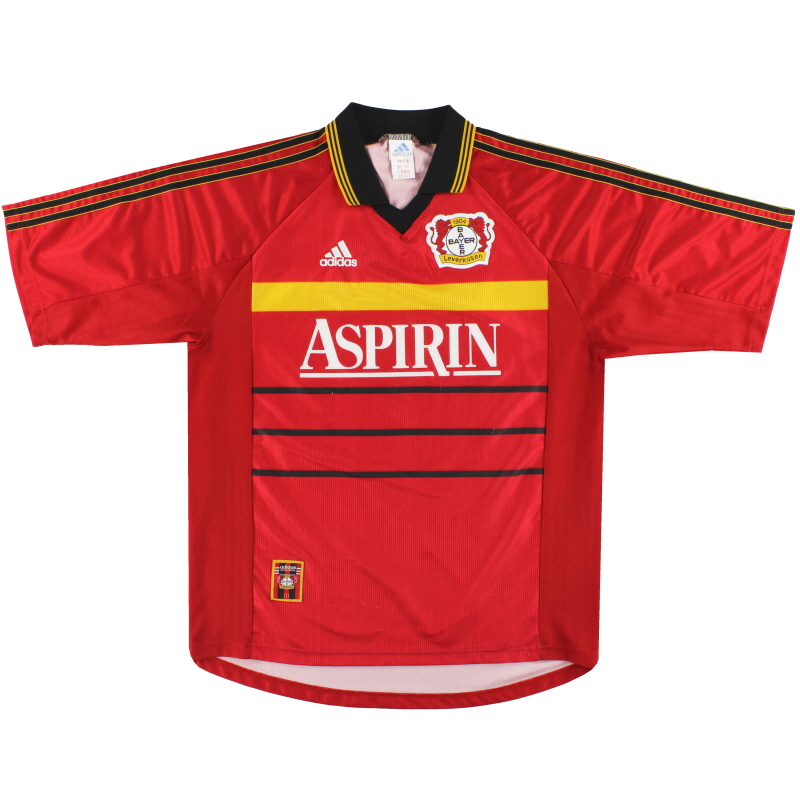 1998-00 Bayer Leverkusen adidas Home Shirt L