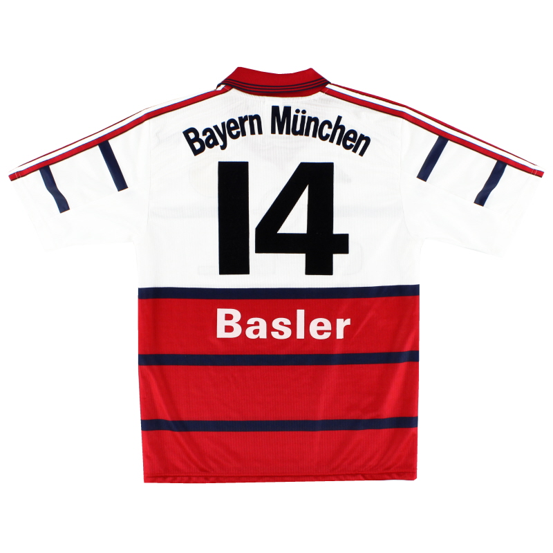 1998-00 Bayern Munich Away Shirt Basler #14 S